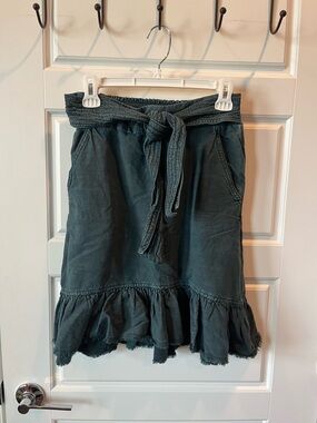 Anthropologie Ruffled Waist Skirt in Deep Teal
